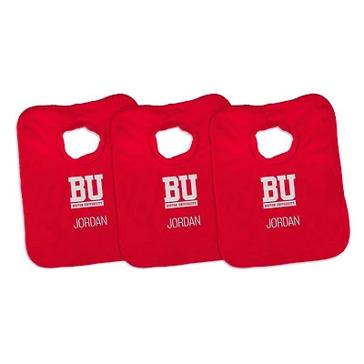 Infant Chad & Jake Boston University Personalized 3-Pack Bib Set