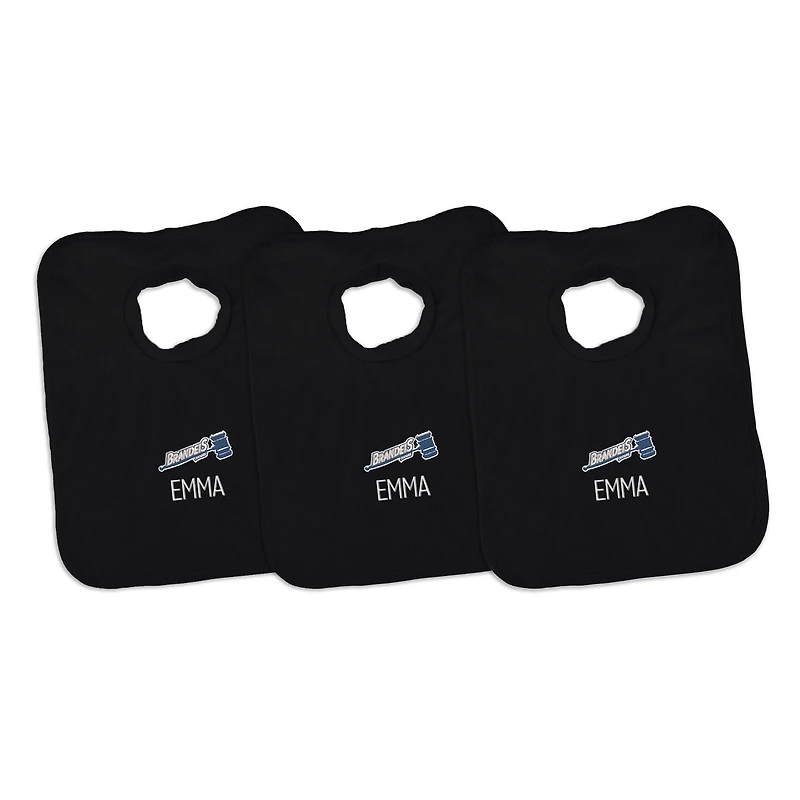Infant Chad & Jake Brandeis University Judges Personalized 3-Pack Bib Set
