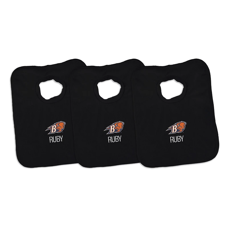 Infant Chad & Jake Bucknell Bison Personalized 3-Pack Bib Set