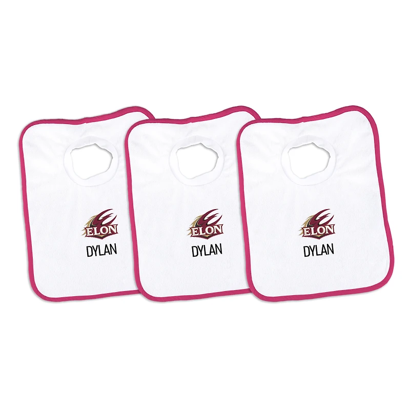 Infant Chad & Jake Elon Phoenix Personalized 3-Pack Bib Set