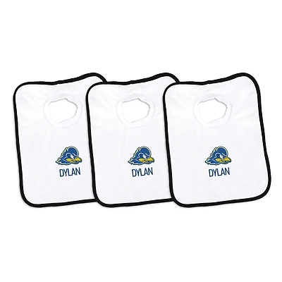 Infant Chad & Jake Delaware Fightin' Blue Hens Personalized 3-Pack Bib Set