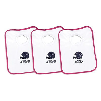 Infant Chad & Jake Florida Atlantic Owls Personalized 3-Pack Bib Set