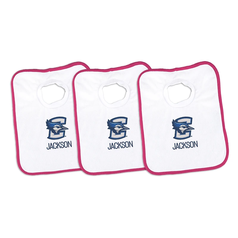 Infant Chad & Jake Creighton Bluejays Personalized 3-Pack Bib Set