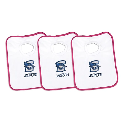 Infant Chad & Jake Creighton Bluejays Personalized 3-Pack Bib Set