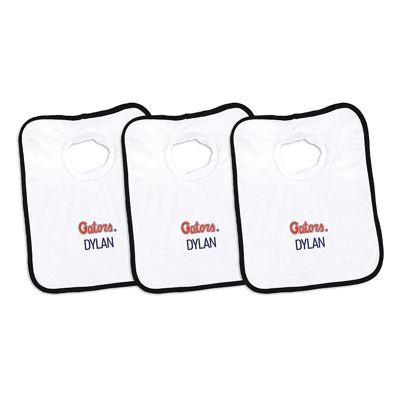 Infant Chad & Jake Florida Gators Personalized 3-Pack Bib Set
