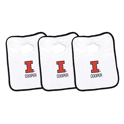 Infant Chad & Jake Illinois Fighting Illini Personalized 3-Pack Bib Set