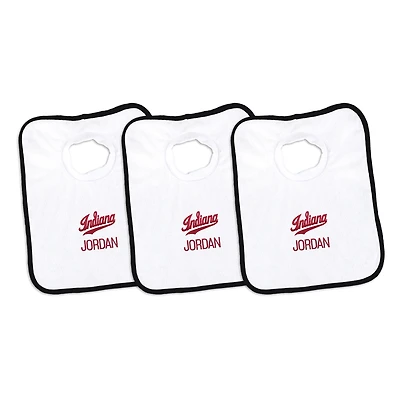 Infant Chad & Jake Indiana Hoosiers Personalized 3-Pack Bib Set