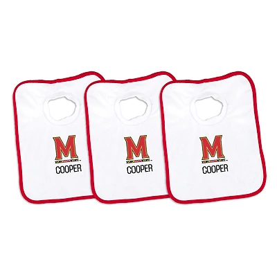 Infant Chad & Jake Maryland Terrapins Personalized 3-Pack Bib Set