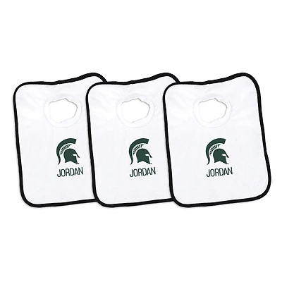 Infant Chad & Jake Michigan State Spartans Personalized 3-Pack Bib Set