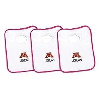 Infant Chad & Jake Minnesota Golden Gophers Personalized 3-Pack Bib Set