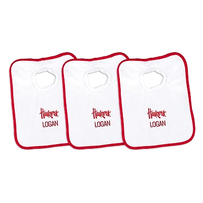 Infant Chad & Jake Nebraska Huskers Personalized 3-Pack Bib Set