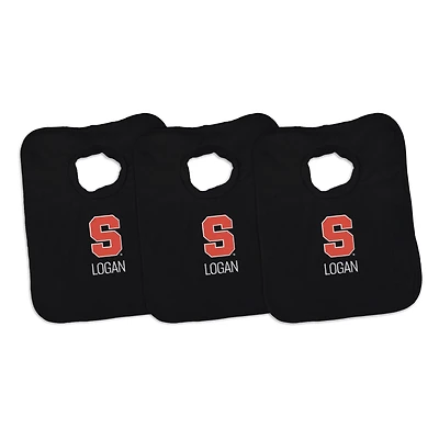 Infant Chad & Jake Syracuse Orange Personalized 3-Pack Bib Set