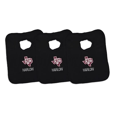Infant Chad & Jake Texas A&M Aggies Personalized 3-Pack Bib Set