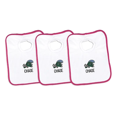 Infant Chad & Jake Tulane Green Wave Personalized 3-Pack Bib Set