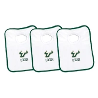 Infant Chad & Jake South Florida Bulls Personalized 3-Pack Bib Set