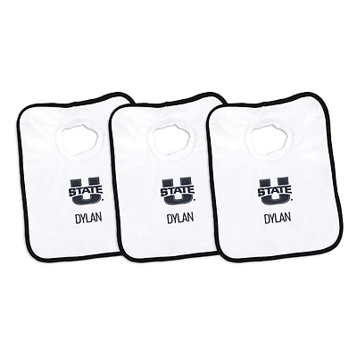 Infant Chad & Jake Utah State Aggies Personalized 3-Pack Bib Set