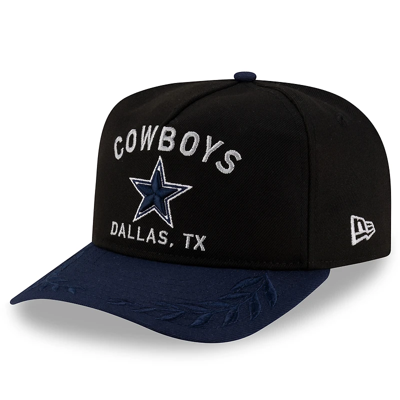 Men's New Era  Black/Navy Dallas Cowboys 2025 NFL Draft A-Frame 9FIFTY Snapback Hat