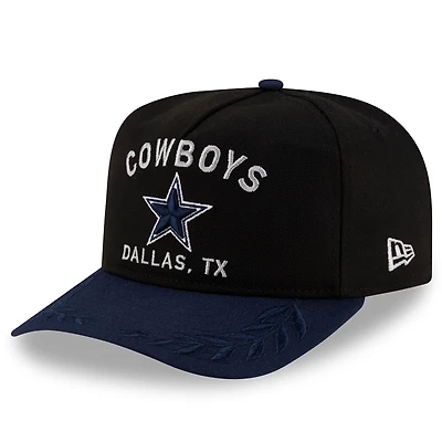 Men's New Era  Black/Navy Dallas Cowboys 2025 NFL Draft A-Frame 9FIFTY Snapback Hat