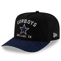 Men's New Era  Black/Navy Dallas Cowboys 2025 NFL Draft A-Frame 9FIFTY Snapback Hat