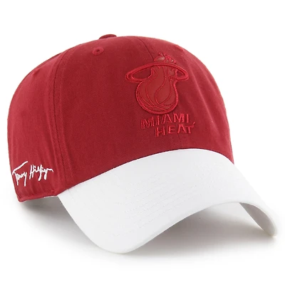Men's '47 x Tommy Hilfiger Red/White Miami Heat Courtside Cleanup Adjustable Hat