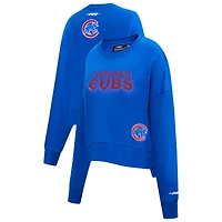 Women's Pro Standard  Royal Chicago Cubs Game Day Classics Crewneck Pullover Sweatshirt