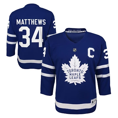 Youth Outerstuff Auston Matthews Blue Toronto Maple Leafs Home Captain Patch Premier Player Jersey