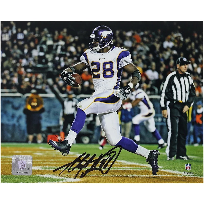 Adrian Peterson Minnesota Vikings Autographed 8" x 10" High Step Touchdown Photograph