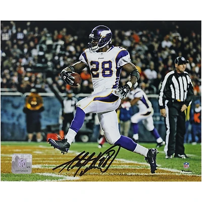 Adrian Peterson Minnesota Vikings Autographed 8" x 10" High Step Touchdown Photograph