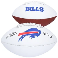 Josh Allen & Dalton Kincaid Buffalo Bills Autographed Franklin White Panel Football