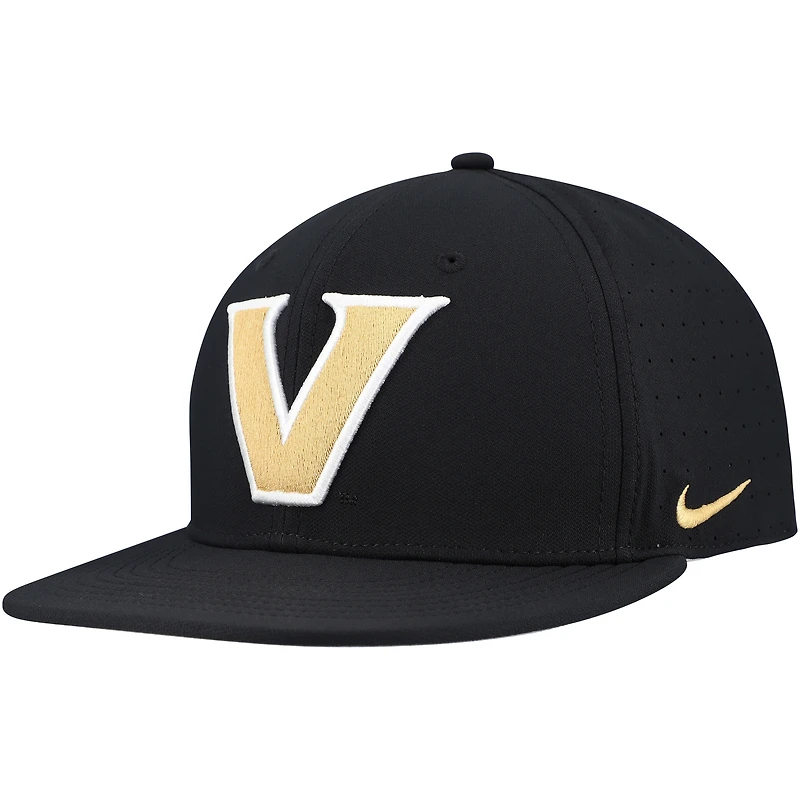 Men's Nike Black Vanderbilt Commodores 2025 On-Field True Performance Baseball Fitted Hat