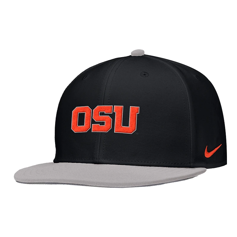 Men's Nike Black Oregon State Beavers On-Field Baseball Performance Fitted Hat