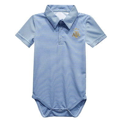 Infant Vive La Fete  Light Blue Argentina National Team Pencil Stripe Polo Bodysuit