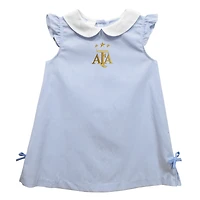 Girls Infant Vive La Fete  Light Blue Argentina National Team Mini Checkered A-Line Dress