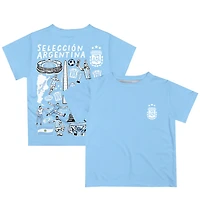 Youth Vive La Fete  Light Blue Argentina National Team Impressions Artwork T-Shirt