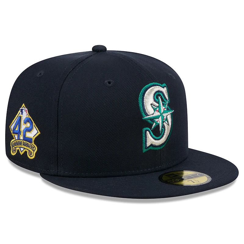 Men's New Era Navy Seattle Mariners 2025 Jackie Robinson Day 59FIFTY Fitted Hat