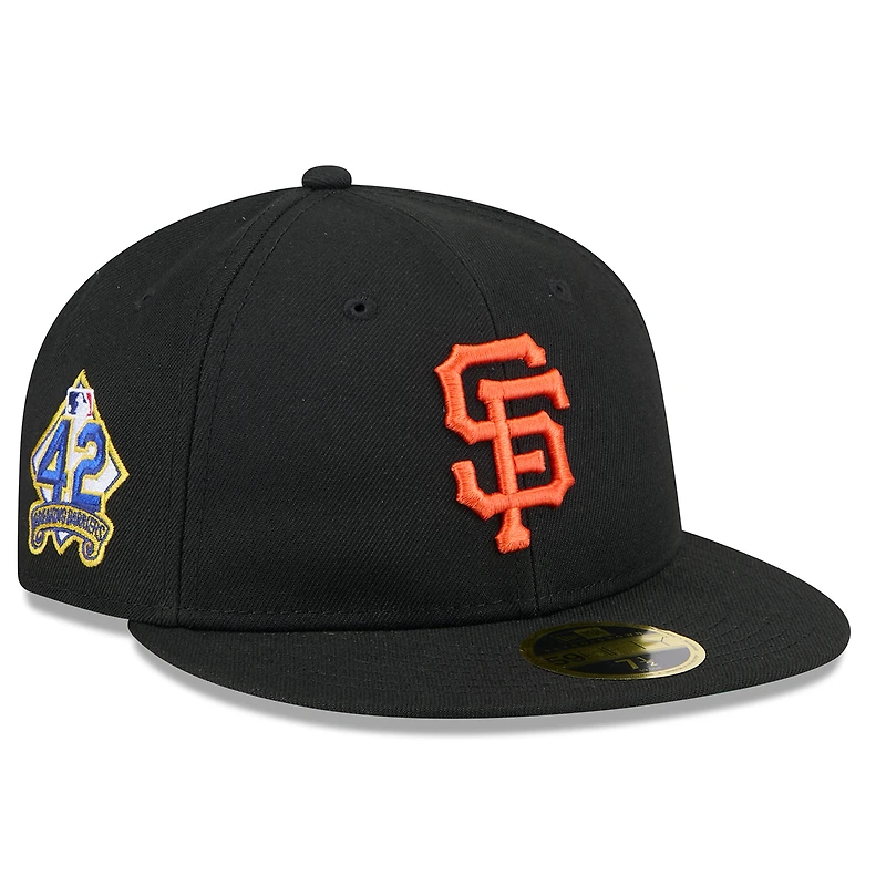 Men's New Era  Black San Francisco Giants 2025 Jackie Robinson Day Retro Crown 59FIFTY Unstructured Fitted Hat