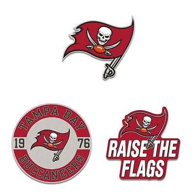 WinCraft Tampa Bay Buccaneers Three-Piece Collector Pin Set