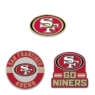 WinCraft San Francisco 49ers Three-Piece Collector Pin Set