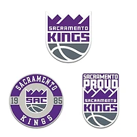 WinCraft Sacramento Kings Three-Piece Collector Pin Set