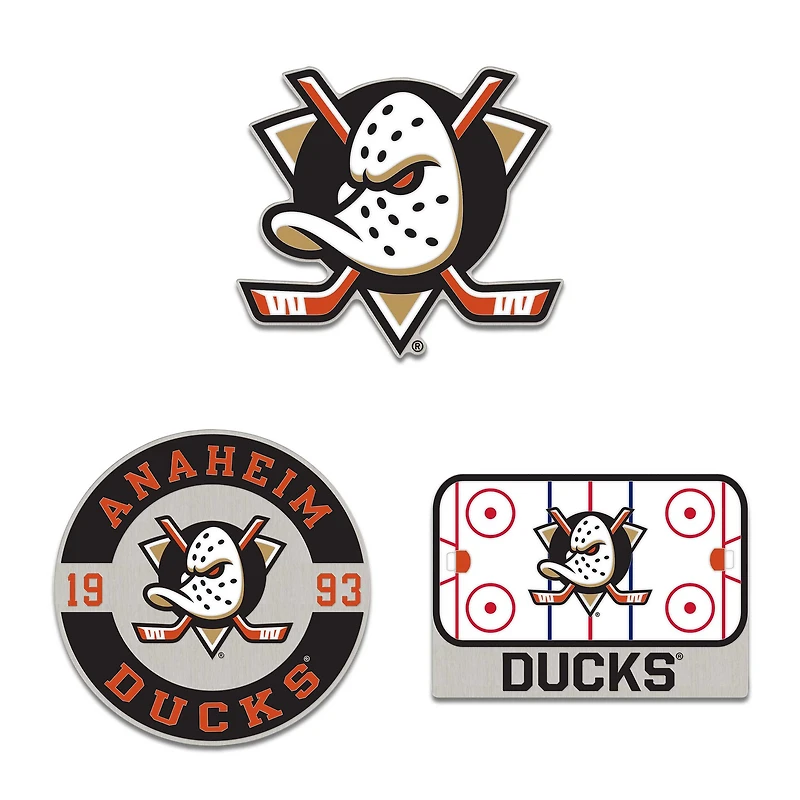 WinCraft Anaheim Ducks Three-Piece Collector Pin Set