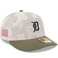 Men's New Era Light Beige/Olive Detroit Tigers 2025 Armed Forces Day 59FIFTY Fitted Hat