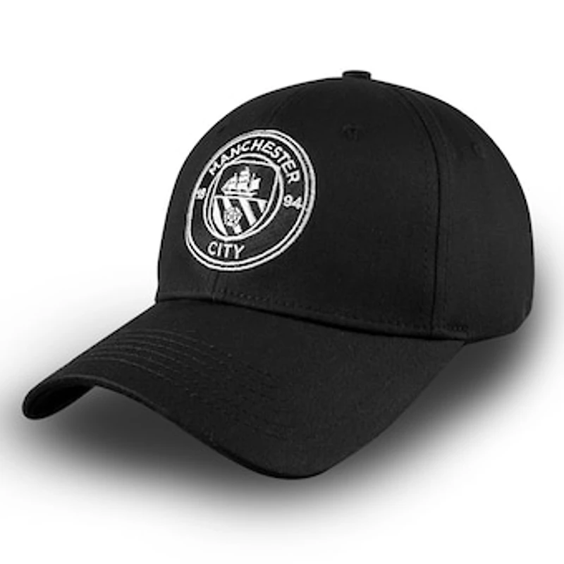 Men's 1863FC  Black Manchester City Mono Badge Structured Adjustable Cap