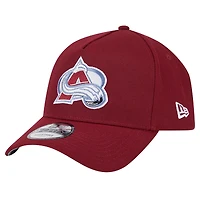 Men's New Era  Burgundy Colorado Avalanche Core A-Frame 9FORTY Adjustable Hat