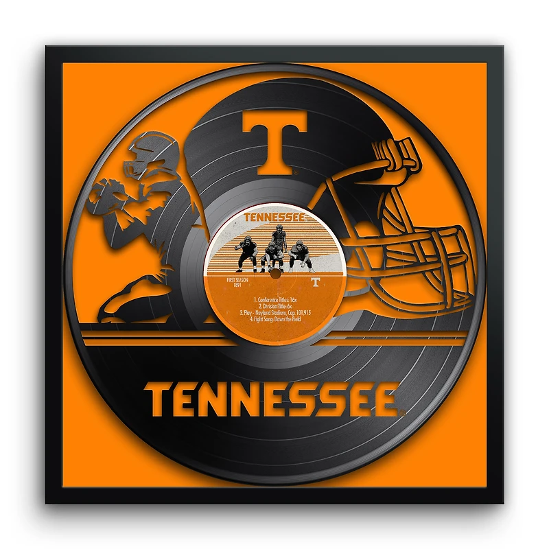 Tennessee Volunteers Framed 13" x 13" Vinyl Record Art Print
