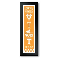 Tennessee Volunteers Framed 12" x 36" Logo Heritage Art Print
