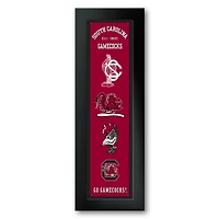 South Carolina Gamecocks Framed 12" x 36" Logo Heritage Art Print