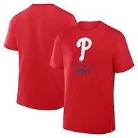 Men's Fanatics Red Philadelphia Phillies Clubhouse Legacy Side Swipe T-Shirt