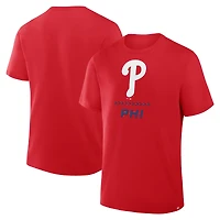 Men's Fanatics Red Philadelphia Phillies Clubhouse Legacy Side Swipe T-Shirt