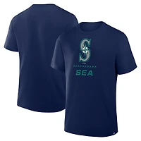 Men's Fanatics Navy Seattle Mariners Clubhouse Legacy Side Swipe T-Shirt