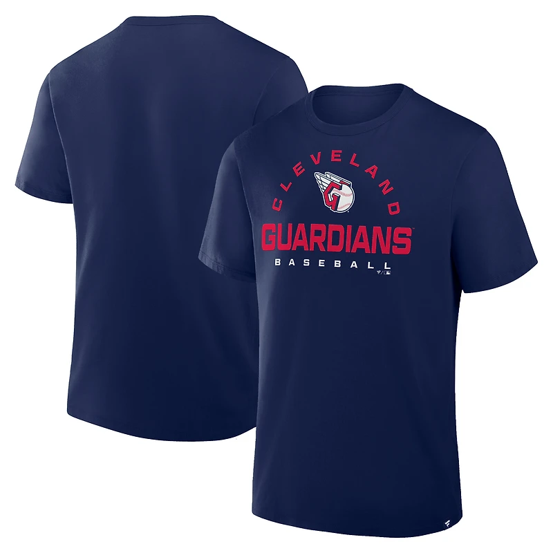 Men's Fanatics Navy Cleveland Guardians Clubhouse Legacy Primary Play T-Shirt